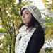 Handmade Scarf Beanie Set. Knit opencut hat and scarf set made of chunky soft acrylic yarn. Handmade. Christmas gift
