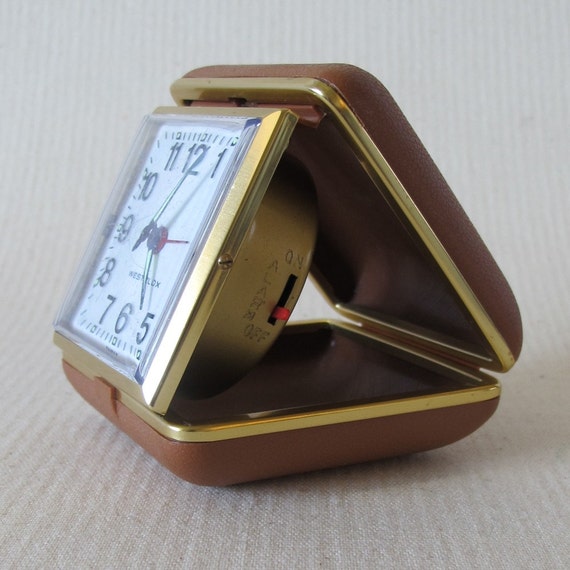 Vintage Wind Up Travel Alarm Clock Westclox
