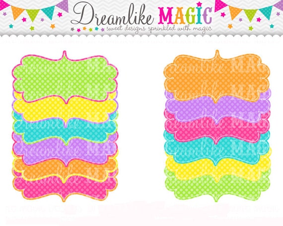 Little Heart Sweet Shop Doodle Frames- Clipart for Personal or Commercial Use Il_570xn