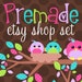 Nest of Bright Tweets- Premade Etsy Set