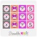 Printable DIY Party Circles and Cupcake Wrappers- Peanut Big Top Circus Design
