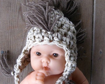 Crochet mohawk hat Etsy
