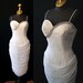 On Hold Stunning 1950's Designer silk chiffon cocktail dress by Lilli Diamond chic wiggle prom wedding dress w/ rhinestones - size Medium