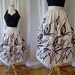 Darling 1950s / 1960's novelty bird print cotton circle skirt summer casual vlv - size Medium