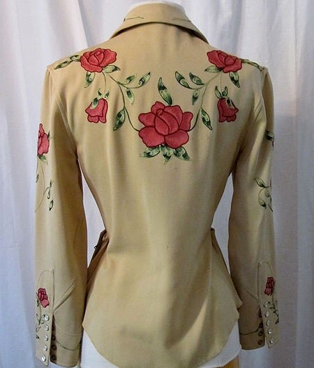 1950s Rodeo Queen gorgeous gabardine cowgirl suit with