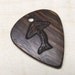 Wood Guitar Pick - Handmade Laser Engraved Caribbean Rosewood - Premium Guitar Pick