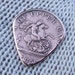 Custom Coin Guitar Pick - Handmade with an Antique 1852 Dragonslayer Canadian Half Penny
