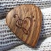 Wood Guitar Pick - Handmade Custom Engraved Exotic Wood Guitar Pick - Jatoba