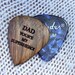 Dual Design Superman Dad - Exotic Caribbean Rosewood Laser Engraved Premium Guitar Pick