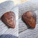 Handmade Custom Engraved Exotic Wood Guitar Pick - Dual Design - Premium Guitar Pick