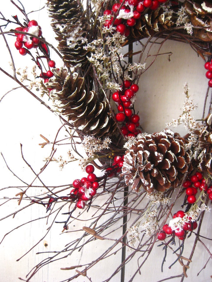 Nordic Winter Wreath - Scandinavian Decor - Winter Berry Wreath