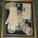 VICTORIAN SHADOW BOX Lace Love Letter Pearls Glove Shadowbox ephemera doily