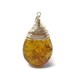 Yellow Lemon zest Dominican Amber teardrop pendant