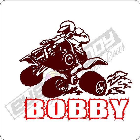 Personalized 4 Wheeler Decal Wall Sticker Custom Quad