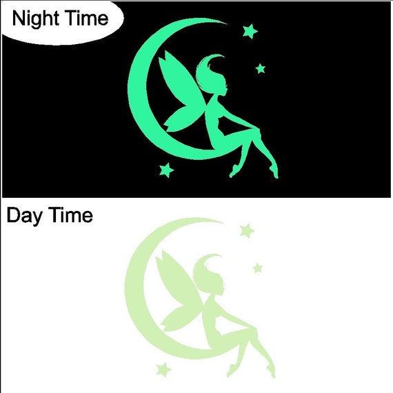 Glow in the Dark Fairy Decal Removable Fairy Wall Sticker