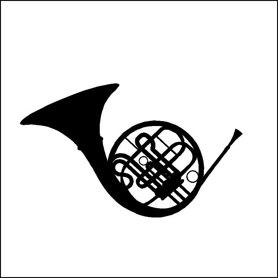 French Horn Wall Decal Removable Horn Music Wall Sticker