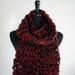 Dark Cherries Handknitted Chunky Scarf