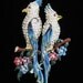 Coro Calopsita Duette Birds Brooch Dress Fur Clips c1940