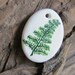 Handpainted fern ornament