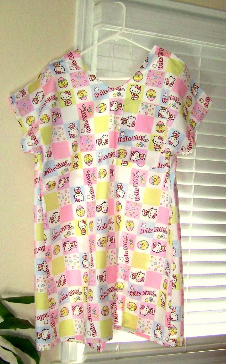 SOLD Hello Kitty Hospital Gown by sewamazingdesigns on Etsy