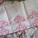SALE...Pair of Vintage Antique Pink & White Standard Size CROCHET Lace Edges Pillowcases