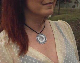 Witches Knot Mother of Pearl Amulet by Mickie Mueller