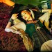 RESERVED for Ricki Manahan- The Reversible Teal Green Velvet Stripe Vest with Grommets (Size Large)