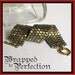 Iridescent Peyote Beaded Cube Cuff BRACELET Golden Verdigris Beadweaving Miyuki 4mm Cube Beads