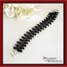 Hematite and Sterling Silver Bracelet TANDEM Design in Black & Silver Natural Stone Modern Goth Spinal Cord Spine