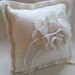 felt ring pillow winter white blossom flowers