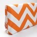 Clutch Handbag, purse, orange, chevron stripe