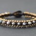 Smoky Pearl Woven Bracelet