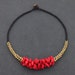 Coral Beaded Chunky Necklace