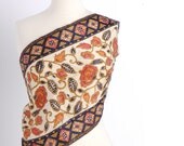 Vintage 1970s BOTANICAL Gardens Scarf