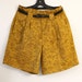 Vintage 1980s High Waisted Ochre CITY BATIK Ruffle Waist Shorts