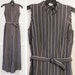 Vintage 1980s Navy Pinstripe Sleeveless ROMPER Jumpsuit XS/S