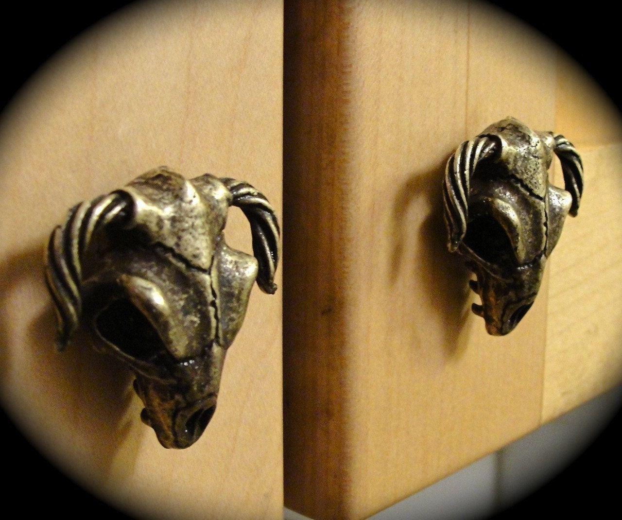 Horned Dragon Skull Or Balrog Cabinet Hardware