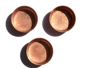 100% Copper Bezel Cups 24g 16mm OD 4mm tall for Enameling DIY