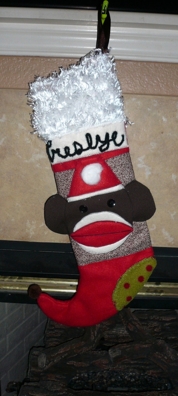 Sock Monkey Christmas Stocking