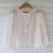1960's Poet Blouse ... Ethereal Sheer Ivory ... Medium / Large