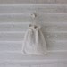 Vintage Beaded Purse ... 1960's White Wristlet Pouch
