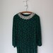 Floral Flapper Dress ... 1980's does 1920's Lace Collar ... Medium / Large