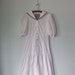 1980's Sailor Dress ... White Drop Waist Sweetheart Skirt ... Medium