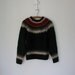 90's Nordic Sweater ... Geometric Pattern Yoke Pullover ... Medium