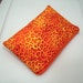 Orange Leopard Zippered Pouch
