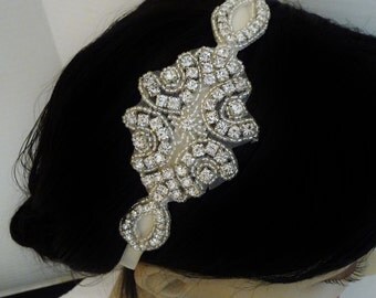 Bridal Headband, Bridal Rhinestone Headband, ROYALTY, Rhinestone Headband, Bridal Headband, Bridal Headpiece, Crystal Headband