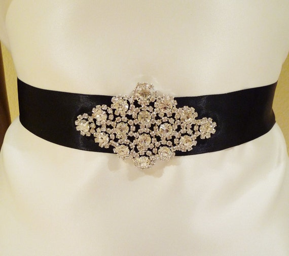 Items similar to Bridal Rhinestone Sash, CALISTA, Wedding, Wedding Sash ...