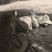 Black and White Vintage Snapshot Doctor Napping