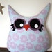 SALE, owl pillow plush, owl decor, stuffed owl