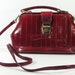 vintage shoulder bag purse burgundy genuine eel skin small tote bag clutch